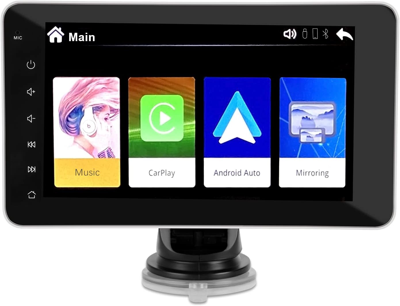 Portable Wireless Air Play Car Stereo, 7 inch IPS Touch Screen Multimedia Player 